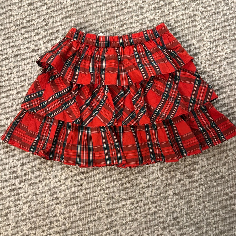 Crewcuts Tartan  Red Plaid Mini Skirt girls  M (8-9)
